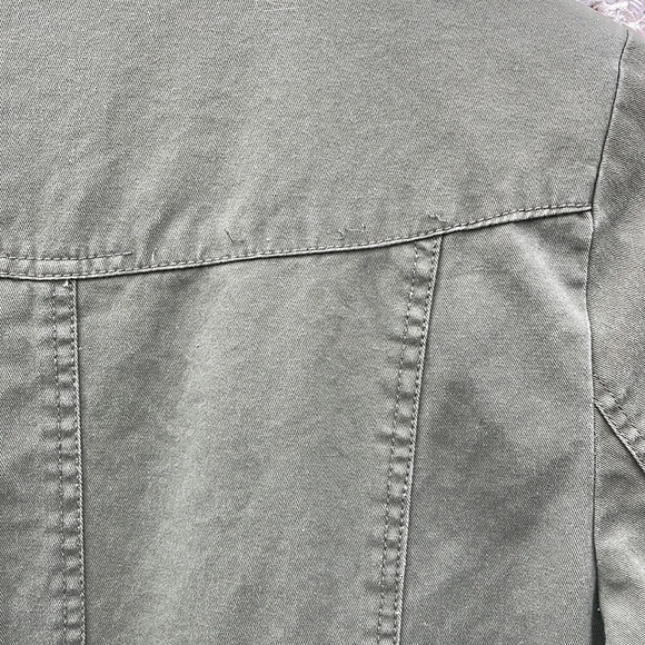 Military Green Canvas Pea Coat by Sweet Elements - Picture 4 of 6